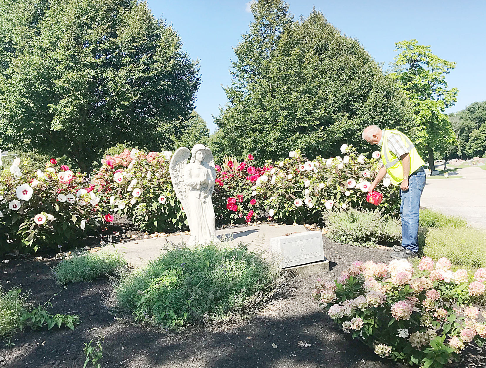 Floral beauty at the cemetery